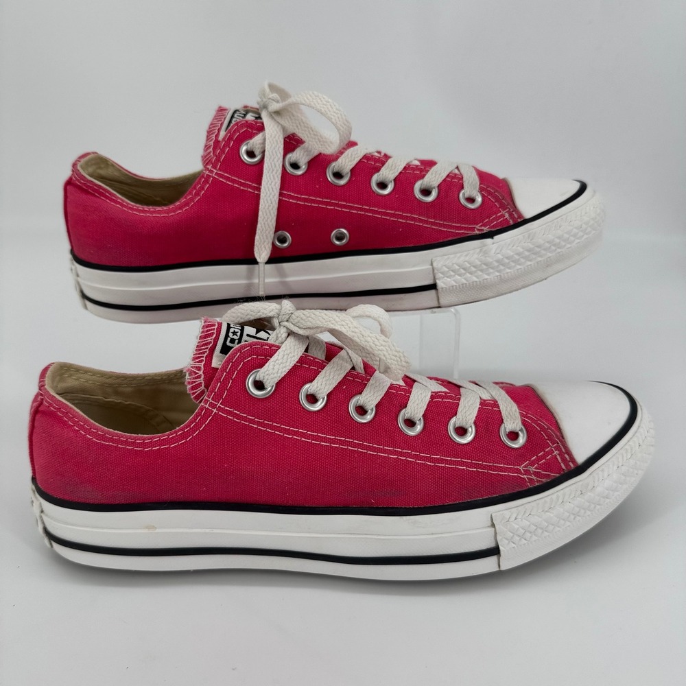 Converse Chuck Taylor All Star Low Pink Canvas Sneakers 132298F Womens 8